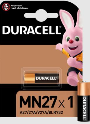Щелочная батарейка Duracell A27 12V (MN27) блистер. Лужна бата...