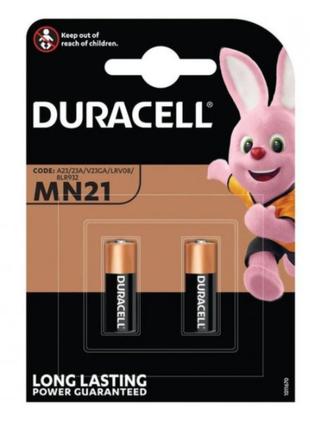 Щелочная батарейка Duracell A23 12V (MN21) 2 штуки. Лужна бата...