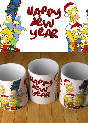 Кружка подарунок на новий рік "The Simpsons" в.2