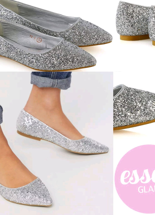 Сріблясті туфлі Essex Glam p.40