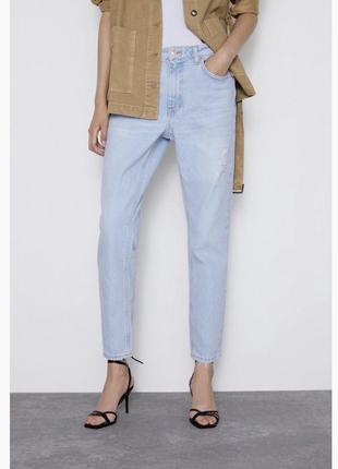 Zara блакитні джинси мом 40