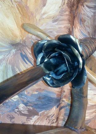 Стилет викторианский Черная Роза ручной работы