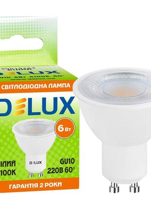 Лампа светодиодная DELUX GU10 6Вт 60° 4100K 220В GU10