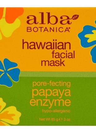 Alba Botanica, Гавайская маска для лица, с ферментом папайи дл...