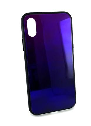 Чехол на iPhone X, iPhone XS накладка бампер Glass Case Chamel...