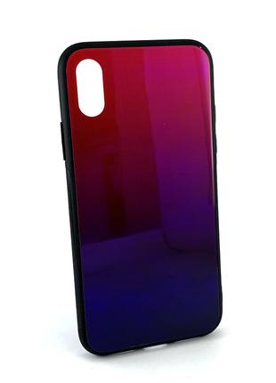 Чехол на iPhone X, iPhone XS накладка бампер Glass Case Chamel...