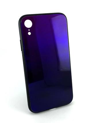 Чехол на iPhone XR накладка Glass Case Chameleon бампер силико...