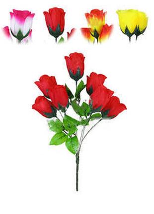 Искусственные цветы Букет розы "Харьков Новый", 7 голов, 390мм