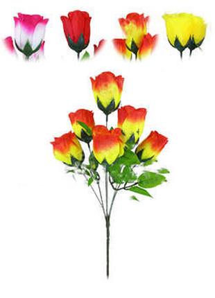 Искусственные цветы Букет розы "Хмельницкий Новый", 6 голов, 3...