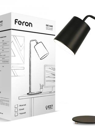 Настольный светильник Feron DE1440 под лампу Е27 черный