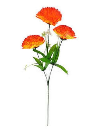 Искусственные цветы Букет гвоздики, 3 головки, 660мм