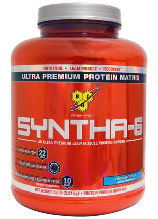 BSN, Syntha-6, белковая питьевая смесь, ванильное мороженное, ...