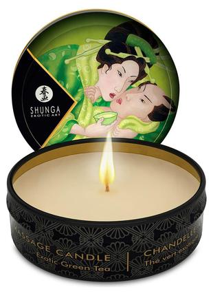 Массажная свеча Shunga MINI MASSAGE CANDLE - Exotic Green Tea