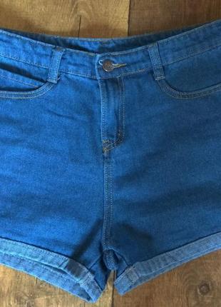 Шорты джинсы высокий подъём талия высокая капри бриджи женские...