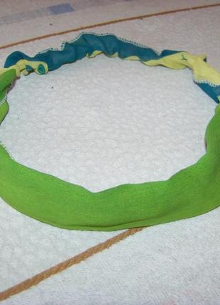 Шифоновая салатовая повязка на голову
