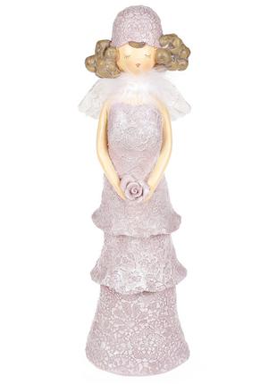 Декоративная статуэтка Дама с розой 31см