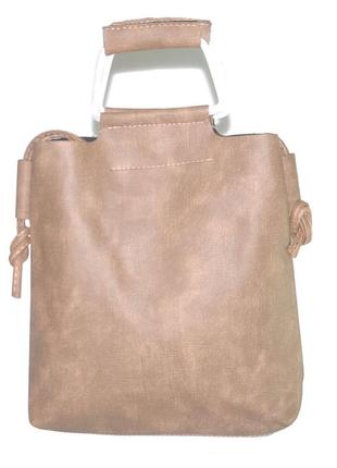 Женская сумка с металлическими ручками 01540888213646pink розовая