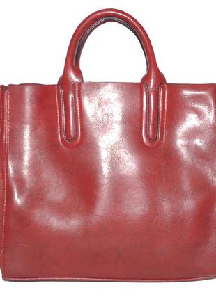 Женская сумка с красивыми ручками 01546562167377red красная