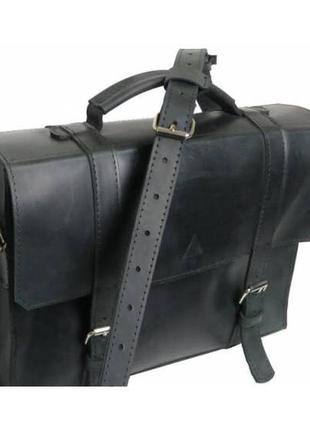 Мужской кожаный портфель m-01 черный