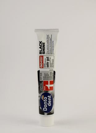 Зубная паста отбеливающая DontoDent Black Shine 75мл (Германия)