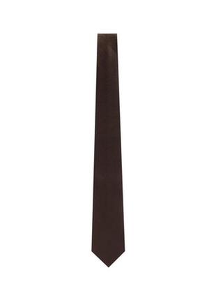 Коричневий шовковий галстук матовий