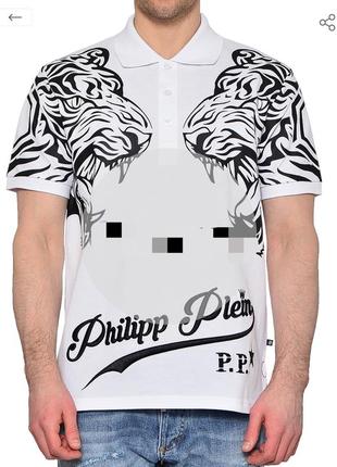 Philipp plein. поло, футболка с тиграми. оригинал. 98 размер.