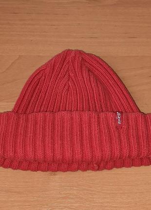 Красная шапка бини levi's | levis beanie hat