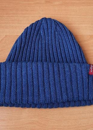Синяя шапка бини levi's | levis beanie hat