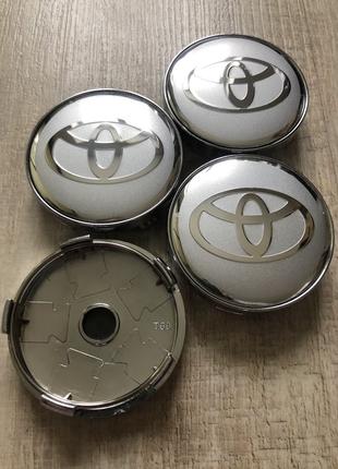 Колпачки заглушки на литые диски Тойота Toyota 60мм