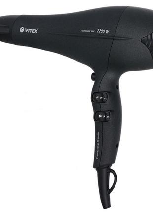 Фен для волос VITEK VT-8221 с ионизацией 2200 Вт Черный