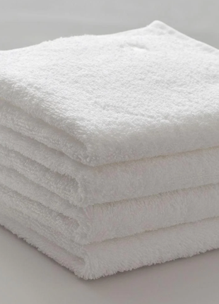 Махровое полотенце белого цвета 30х50 см 550 г/м2
