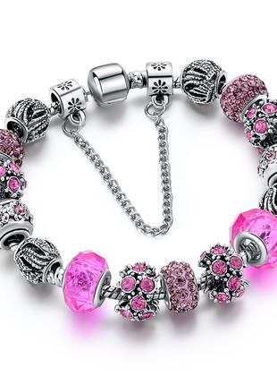 Женский браслет на руку Primolux Sharm c шармами - Pink