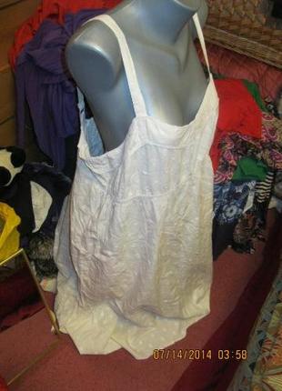 Сарафан платье молочный бежевый легкий хлопок 18 52 XL