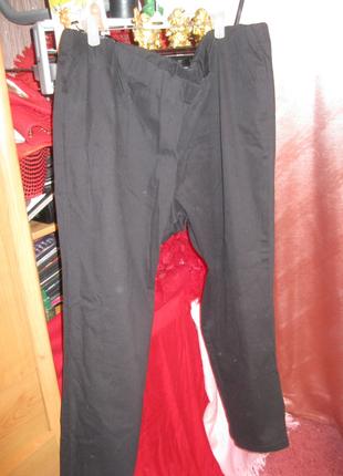 Черные брюки новые женские 3XL 56-58р штаны хлопок MIA LINEA