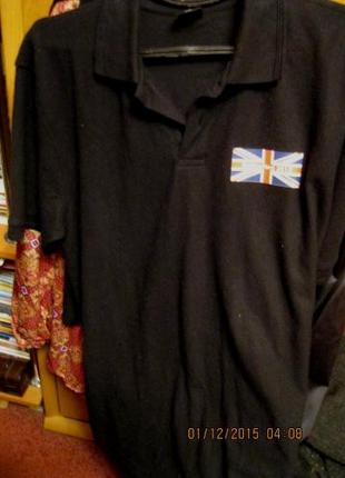 Поло футболка рубашка британский флаг с 2х сторон