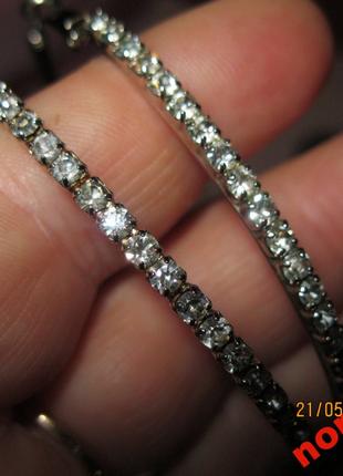 Крупные серьги сережки кольца 7см =d большие кольца металл и к...