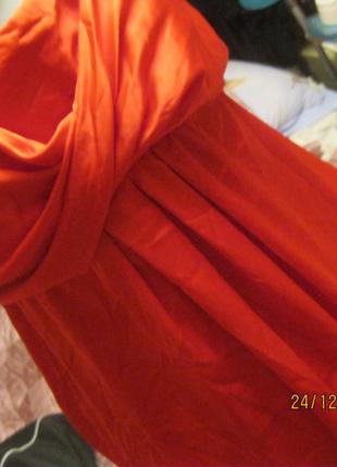 Фирма E-VE топ туника блуза блузка красная алая 18 52 XL