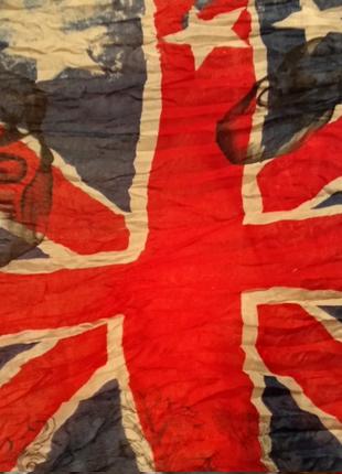 Женский шарф палантин огромный вискоза британский флаг 1.10 на...