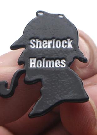 Брошь брошка значок пин сыщик Шерлок Хомс Sherlock Holmes черн...