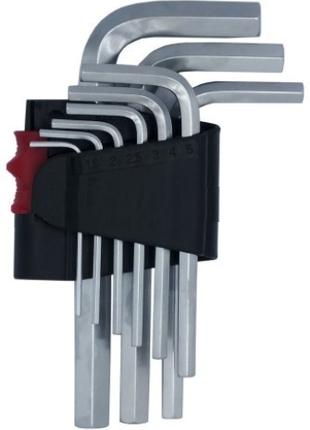 Набор Г-образных ключей НЕХ 9 од., S2, 1,5-10 мм HAISSER 48110