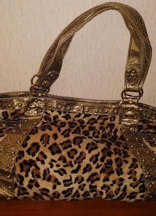 Красивая женская леопардовая сумка the bulaggi