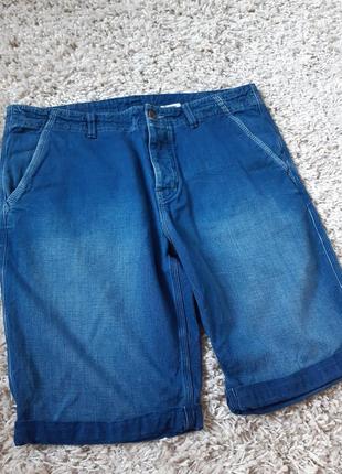 Актуальные  джинсовые шорты с подворотами, denim,  p34