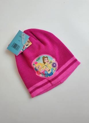 Яскрава рожева демісезонна демі шапка шапочка з принцесами діс...