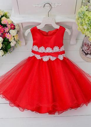 Элегантное нарядное пышное детское платье для девочки