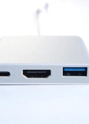 Адаптер USB type-C 3 в 1 на HDMI 4K DeX, USB 3.0 OTG та USB-C