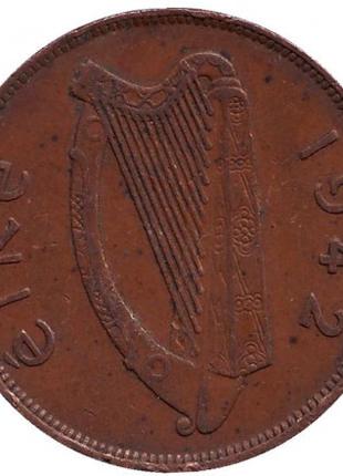 Монета 1 пенні. 1942 рік, Ірландія. Птах. Ірландська арфа.(АС)