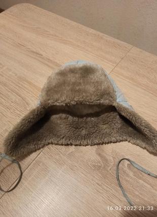 Зимова дитяча шапка увшанка 46розмір (00067)