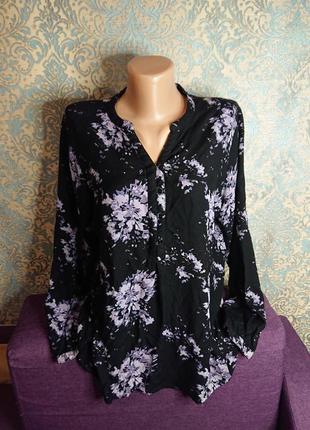 Базовая блуза блузка блузочка рубашка кофта размер 44 /46/48