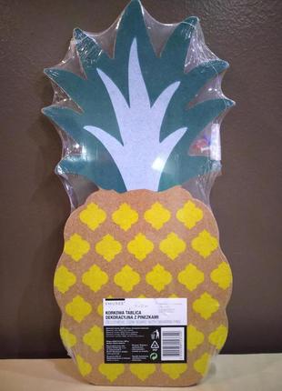 Декоративна дошка з кнопками ананас для нотаток