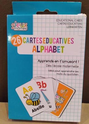Образовательные карты алфавит 26 шт jeux 2 momes французский я...